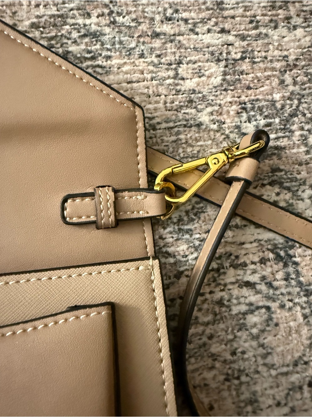 Prada Taupe Leather Envelope Crossbody with Gold Hardware - Picture 12 of 12